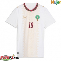 Camiseta Marruecos Youssef En-Nesyri #19 Visitante Equipación para mujer Mundial 2026 manga corta
